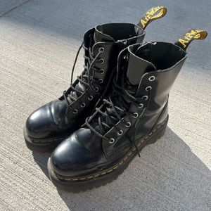 Doc Martens platform boots in black